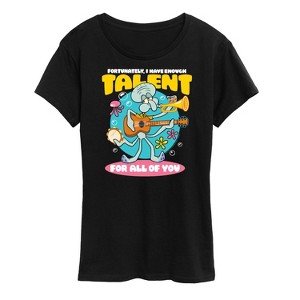 Women's - SpongeBob SquarePants - Squidward Enough Talent For All Of You Short Sleeve Graphic T-Shirt - 1 of 4