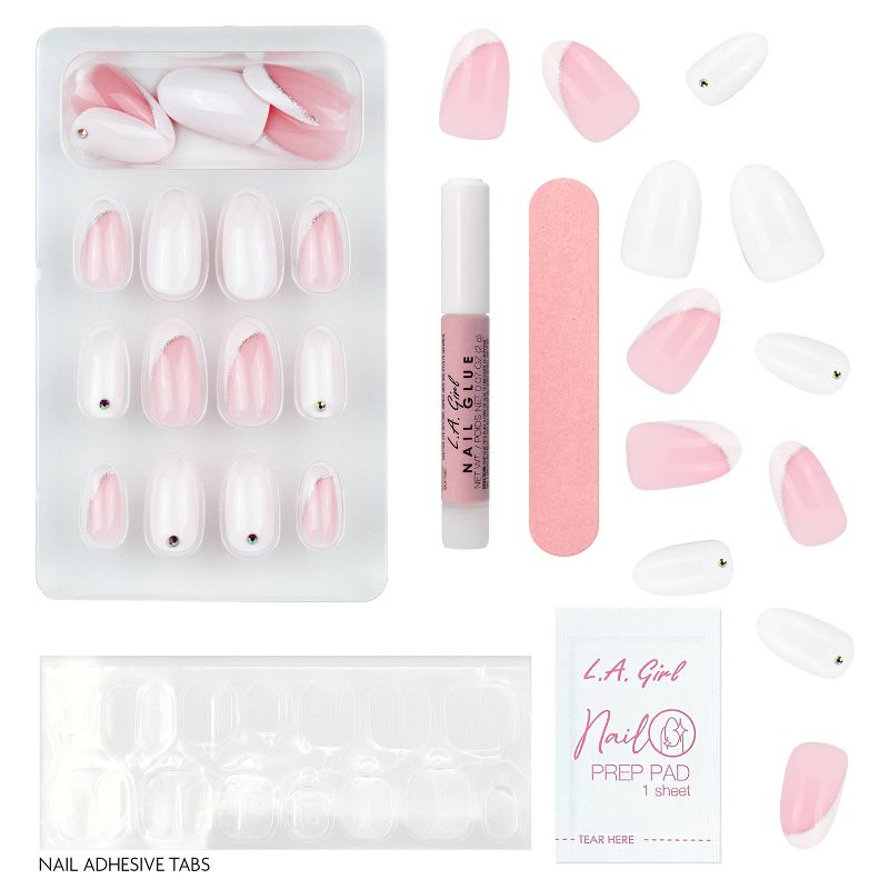 L.A. Girl Luxe Shine Fave Nail Fake Nails - Everlasting - 28ct, 6 of 8