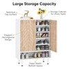 Resenkos Shoe Cabinet, 200 lb Capacity with Removable Tiers for Organized Shoe Collection White & Brown - 3 of 3