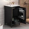 Lyngins Small Bathroom Vanity with Sink, Freestanding Vanity with Removable-Drawer Cabinet, Soft-Closing Door, Functional Drawer, Door Shelf - 2 of 4