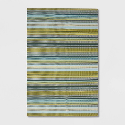 5 X 7 Wild Stripe Outdoor Rug Blue, Blue And Green Striped Outdoor Rug