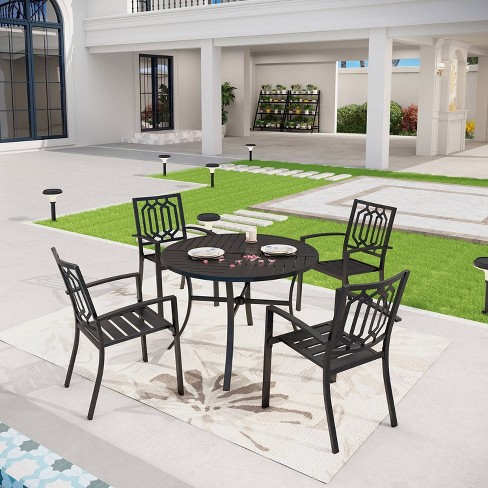 Hexagon outdoor dining discount set