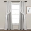 Lush Décor Cottage Polka Dot Sheer Window Curtain Panel Including Tieback Light Gray Single 38X84 - 4 of 4