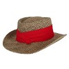 CTM Men's Straw Gambler Hat with Hatband - 2 of 4