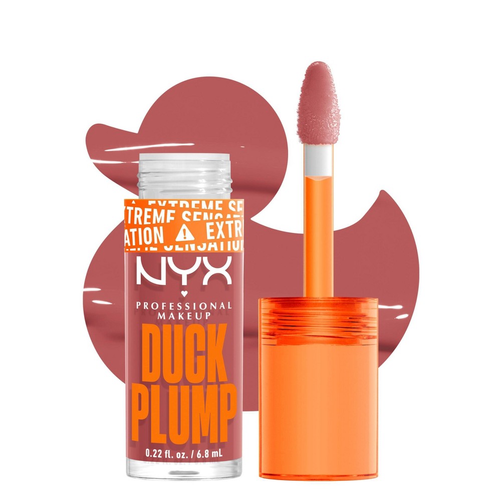 Photos - Lipstick & Lip Gloss NYX Professional Makeup Duck Plump High Pigment Plumping Lip Gloss - Nude 