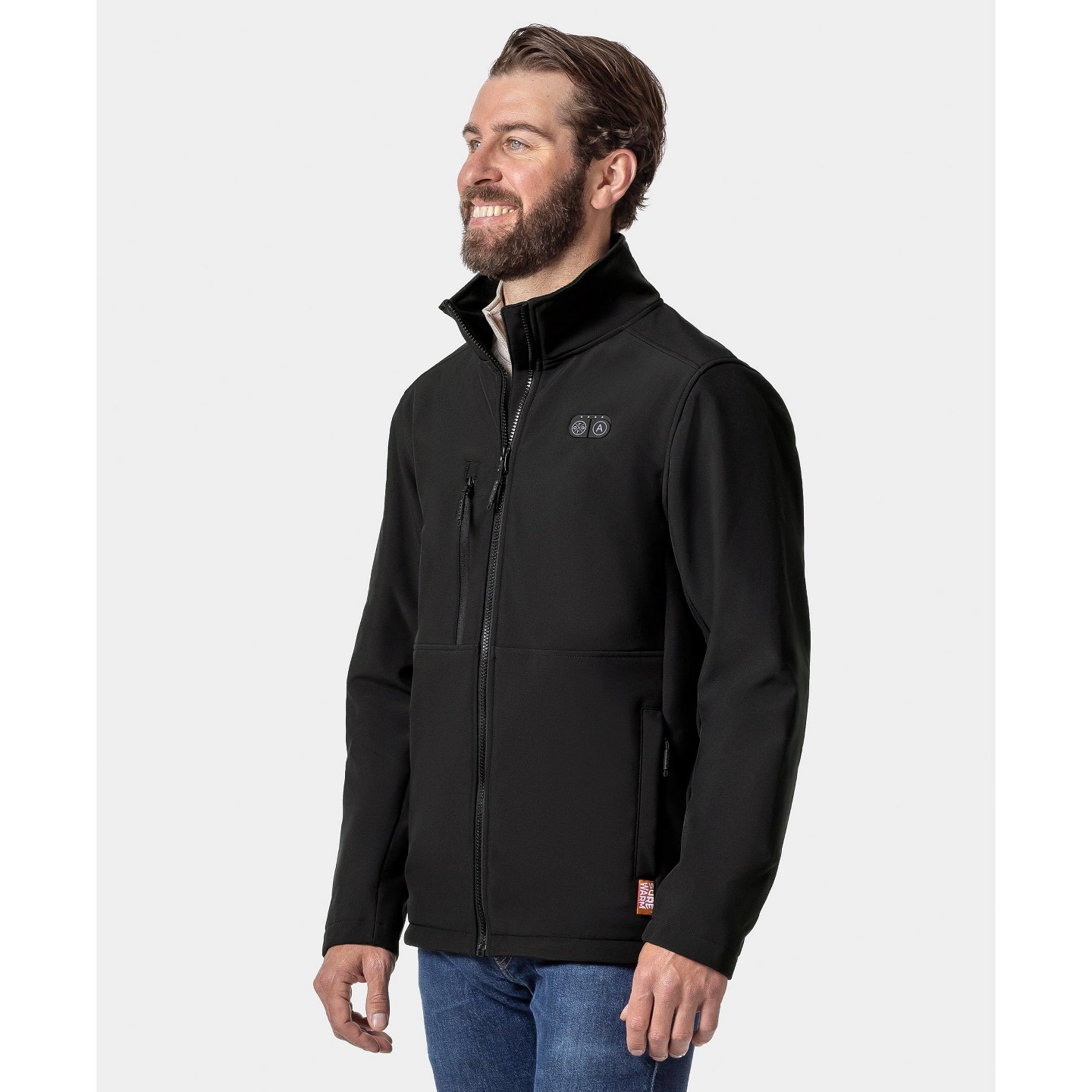 Мужская куртка Ororo 6-Zone Dual-Control Heated Softshell Jacket with Battery (Black), цвет: Чёрный — фото 2