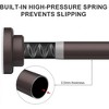 LunaLulinlk Stainless Steel 43" ~ 72" Straight Adjustable Tension Shower Rod - Bronze - 2 of 4