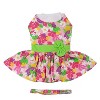 Doggie Design Pink Hawaiian Floral Dog Harness Dress with Matching Leash - 2 of 4