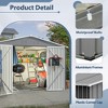 CAVINAS Outdoor Storage Shed with Lockable Doors Weatherproof Garden Shed for Garden, Lawn - 4 of 4
