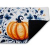 Stupell Industries Pumpkin with Symmetrical Florals Printed Outdoor Door Mat, design by Creative Studio, 18"x30" - 2 of 4