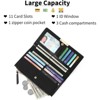 BEAFUP Women’s Wallet - RFID Blocking Large Capacity PU Leather Purse  with Zipper Pocket, Card Slots for Everyday Use, Travel & Business - 4 of 4