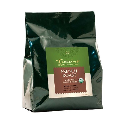 Teeccino French Roast Chicory Herbal Coffee, 11 Oz, That’s Prebiotic, Caffeine-Free & Acid Free, Dark Roast