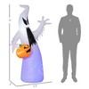 NAYSAYE Party Decoration and Accessories Inflatable Halloween Figure with Pumpkin for Outdoor Use, White, 25.5"*70.8"*2.4" - 3 of 4