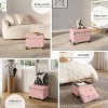 StorageBud Storage Ottoman for Bedroom End of Bed, Fabric Storage Bench, Large Storage Ottoman Bench, Entryway Bench with Storage - 4 of 4