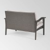 Kalo 5pc Wicker Chat Set with Fire Table - Gray/Light Gray/Dark Gray - Christopher Knight Home - 4 of 4