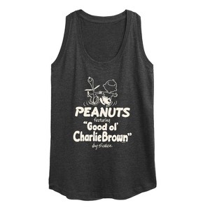 Women's - Peanuts - Good Ol Charlie Brown Graphic Racerback Tank - 1 of 4