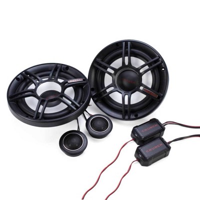 Crunch 300W Full Range 2 Way 4 Ohm Component Car Audio 6.5" Speaker Pair | CS65C