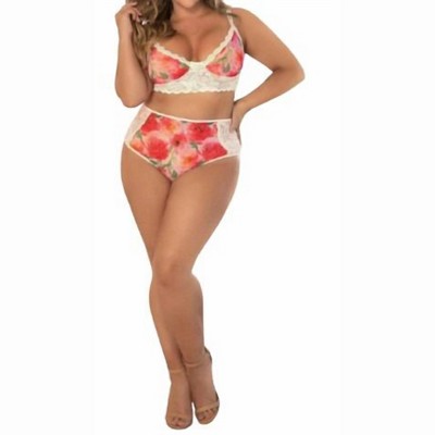 Women's Flora Blanc Two Piece Bra Set - Plus - Mapale