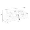 79.3" Corduroy 3-Seater Sofa,Modern Couch with Plush Cushions and 4 Pillows,Wide Deep Seating for Living Room Apartment-Baofuwish - 4 of 4