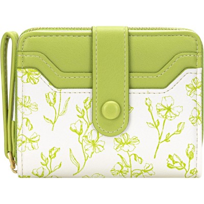 BEAFUP Wallet for Women - Cute Floral Fashion RFID Blocking Purse – Compact Bifold Zipper Coin Pocket, ID Window,for Everyday,Travel,Shopping