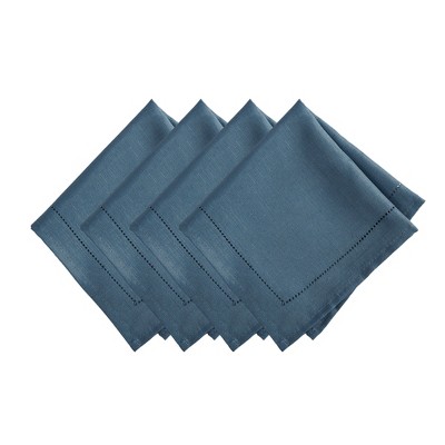 C&f Home Hemstitch Solid Slate Grey Napkin, Set Of 6 : Target