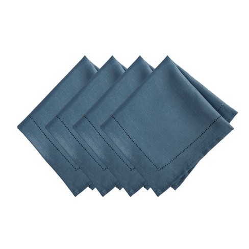 Everyday Casual Prints Assorted Cotton Fabric Napkins Set of 24 - Indigo  Blue - Elrene Home Fashions