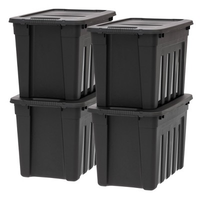 Photo 1 of IRIS 20gal 4pk Utility Tote Black