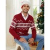 Ugly Christmas Sweater Men Fuuny Reindeer Snowflake Print Pullover Tops Long Sleeve v Neck Soft Knitted Sweaters - 3 of 4
