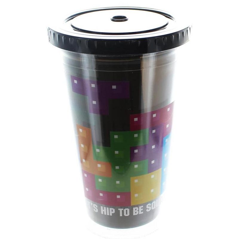 Funky People Tetris "Hip To Be Square" 16oz Travel Cup, 1 of 2
