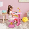 Angel Sar Pink Kids Piano Keyboard Set, 31-Key Toddler Electronic Keyboard with Microphone, Stool & Lights, Musical Toy for Ages 3-6 - 2 of 4