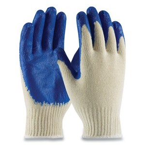 Seamless Knit Cotton/Polyester Gloves, Regular Grade, Small, Natural/Blue, 12 Pairs Seamless Knit Cotton/Polyester Gloves, Regular Grade, Small, Natural/Blue, 12 Pairs