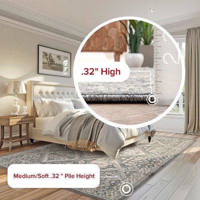 Charcoal Transitional Geometric 9' x 12' Synthetic Area Rug