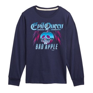 Boys' - Disney Villains - Evil Queen Bad Apple Long Sleeve Graphic T-Shirt - 1 of 4
