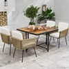 Costway 5 Pieces Patio Dining Set Outdoor Rectangular Table and Chairs Furniture Set - 4 of 4