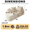 Kumasinova 78.5" Corduroy Left Semi-Circular 2-in-1 Sofa Bed,Recliner with Neck Pillow,5 Throw Pillows,Boneless Couch for Living Room,Bedroom - 3 of 4