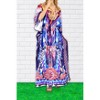 LA LEELA Women's House Daily Routine Evening Wear Holiday Casual Loungewear Loose Caftan Long Boho Sleepwear Slit Dress 2X-3X Multicolored, Abstract - 2 of 4