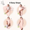KeaBabies 3pk Organic Baby Swaddle Sleep Sacks, Newborn Baby Swaddles Wrap 0-3 Months, Ergonomic Wearable Swaddle Blanket - 3 of 4