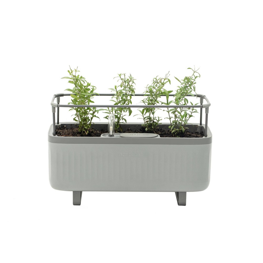 Photos - Flower Pot Vego Garde Self-Watering Herb Planter Box with Trellis Rectangular Indoor