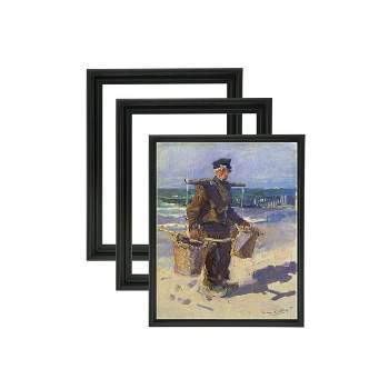 Cardinali Renewal Core Floater 3/4" Canvas Frame - 1-1/2" Deep Gallery Presentation Frames with Floating Effect for Canvas Art - Antique Gold, Set of
