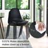COLAMY Outdoor Dining Chairs, Patio Chairs, Plastic chair with Metal Legs for Garden-Set of 4-Black - 3 of 4