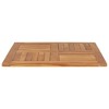 vidaXL Table Top, Solid Teak Wood Square 31.5"x31.5"x1" - 3 of 4