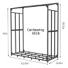 Artloge 6FT Outdoor Metal Firewood Rack Log Store Stack Holder Storage Wood Stand with Waterproof Roof for Garden Storage Shed - 3 of 4