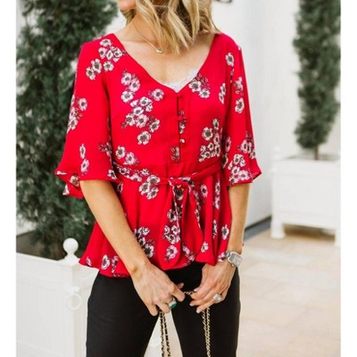 Women's Tipton Wrap Blouse - cupcakes and cashmere