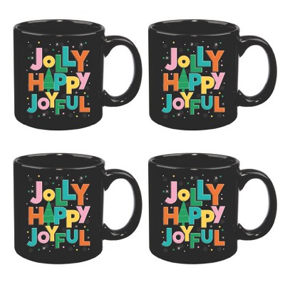 Courtside Market Joyful Brights Jolly Big Mug 4 Piece Set