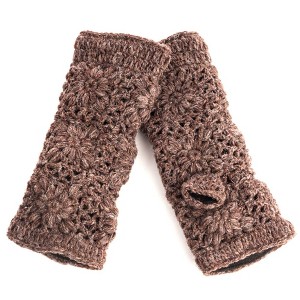 Flower Crochet Handwarmers_Nirvanna Designs - 1 of 4