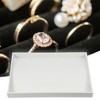 Unique Bargains PU Leather Stackable Jewelry Tray, Necklace Tray Drawer Organize Tray for Necklace Showcase, White - 2 of 4