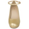 Allegra K Women's Back to College Round Toe Stiletto Heel Ankle Strap Pumps - 2 of 4