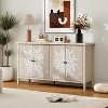 ORRD  4-Door Sideboard Buffet Cabinet - Modern Storage with Adjustable Shelves for Dining Room, Living Room & Kitchen - 3 of 4