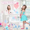 Girls Vanity Set with Mirror & Stool - Wooden Makeup Table for, Adjustable Dress-Up Playset with Storage, Birthday Gift for Girls 4-9 - 4 of 4