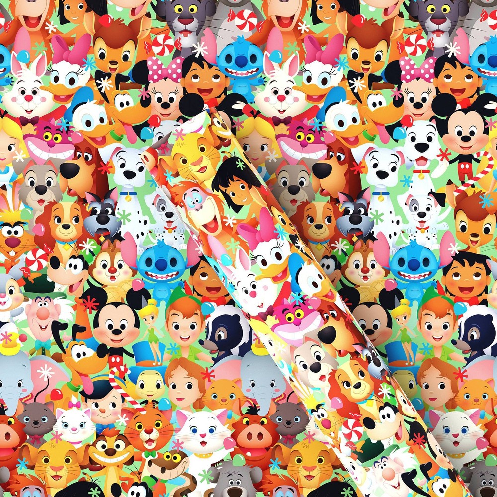 Disney Characters 40 sq ft Gift Wrap 24 pack of case 